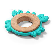 BabyOno Wooden-Silicone Crab - Baby Teether