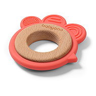 BabyOno Wooden-Silicone Hen - Baby Teether