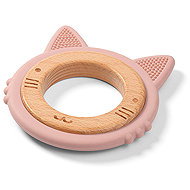 BabyOno Wooden-Silicone Kitten - Baby Teether