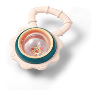 BabyOno Rattle with teether Flower 3 m+ - Baby Rattle