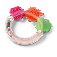 BabyOno Rattle with teether Fruits 3 m+ - Baby Rattle