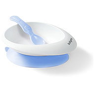 BabyOno bowl with suction cup and spoon blue 230 ml - Children's Bowl