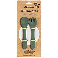 PETITE&MARS Take&Match Misty Green 6 m+ - Children's Cutlery