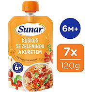 Sunar couscous with vegetables and chicken 6M+, 7×120 g - Meal Pocket