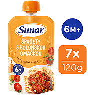 Sunar spaghetti with bolognese sauce 6m+, 7×120 g - Meal Pocket
