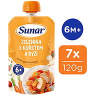 Sunar Vegetables with chicken and rice 6m+, 7×120 g - Meal Pocket