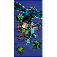 AYMAX Minecraft Ender Dragon Supersoft towel 70 × 140 cm, microfiber - Children's Bath Towel