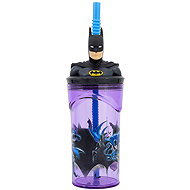 STOR Plastic cup Batman 3D with straw 360 ml - Drinking Cup