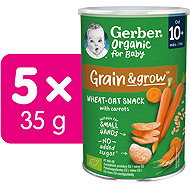 GERBER Organic carrot crisps 5×35 g - Crisps for Kids