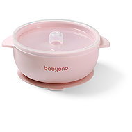 BabyOno silicone cup with lid pink - Children's Bowl