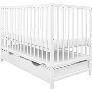 New Baby Crib with drawer BASIC, white - Cot
