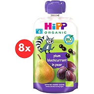 HiPP BIO 100% fruit Pear-Blackcurrant-Plum 8×100 g - Meal Pocket