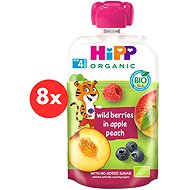 HiPP BIO 100% fruit Apple-Peach-Forest fruit from 4 months, 8×100 g - Meal Pocket