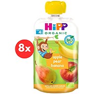 HiPP BIO 100% fruit Apple-Pear-Banana from 4 months, 8×100 g - Meal Pocket