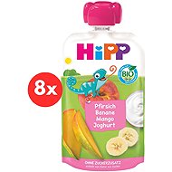 HiPP Organic peach banana mango yoghurt, 8×100 g - Meal Pocket