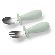BabyOno spoon and fork, mint - Children's Cutlery