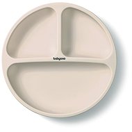 BabyOno silicone with suction cup, beige - Children's Plate