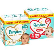 PAMPERS Premium Care Pants 3 (114 db) + PAMPERS Premium Care 3 (180 db) - Eldobható pelenka