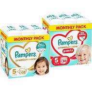 PAMPERS Premium Care Pants vel. 5 (80 ks) + PAMPERS Premium Care vel. 5 (132 ks) - Disposable Nappies