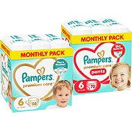 PAMPERS Premium Care Pants vel. 6 (72 ks) + PAMPERS Premium Care vel. 6 (116 ks) - Disposable Nappies
