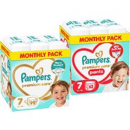 PAMPERS Premium Care Pants vel. 7 (62 ks) + PAMPERS Premium Care vel. 7 (99 ks) - Disposable Nappies