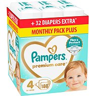 PAMPERS Premium Care size 4 (188 pcs) - Disposable Nappies