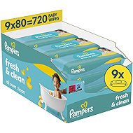 PAMPERS Fresh Clean 720 pcs (9×80 pcs) - Wet Wipes