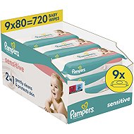 PAMPERS Sensitive 720 pcs (9×80 pcs) - Wet Wipes