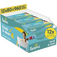 PAMPERS Fresh Clean 960 pcs (12×80 pcs) - Wet Wipes