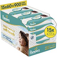 PAMPERS Aqua Soft Touch 900 pcs (15×60 pcs) - Wet Wipes
