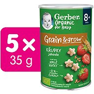 GERBER Organic strawberry crisps 5×35 g - Crisps for Kids