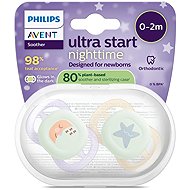 Philips AVENT SCF075/17 Ultrastart Nighttime 0-2 m, girl, 2 pcs - Baby Pacifier