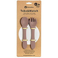PETITE&MARS Take&Match Velvet Latte 6m+ - Cutlery Set