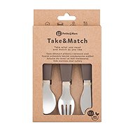 PETITE&MARS Take&Match Bitter Cocoa 12m+ - Cutlery Set