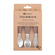 PETITE&MARS Take&Match Velvet Latte 12m+ - Cutlery Set