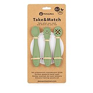 PETITE&MARS Take&Match Silicone Training Spoon Set Sweet Pea 6m+, 3pcs - Cutlery Set
