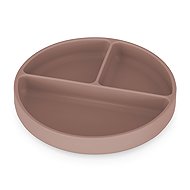 PETITE&MARS Take&Match kerek osztott szilikon tányér, Velvet Latte, 6 hó+ - Gyerek tányér