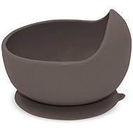 PETITE&MARS Silicone Suction Bowl Take&Match Bitter Cocoa 6m+ - Children's Bowl