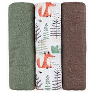 PETITE&MARS Moussy Forest Fox 68 × 68cm, 3pcs - Cloth Nappies