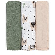 PETITE&MARS Moussy Llama Vibes 68 × 68cm, 3pcs - Cloth Nappies