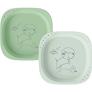 NIP Nature Line Green, 4m+, 2pcs - Children's Plate