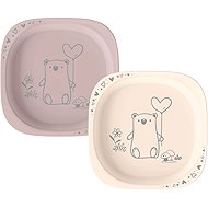 NIP Nature Line Pink, 4 m+, 2 pcs - Children's Plate