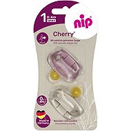 NIP Cherry Red/Brown, 0–6m, 2pcs - Baby Pacifier