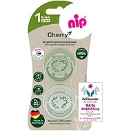 NIP Cherry Nature Green/Green, 0–6m, 2pcs - Baby Pacifier