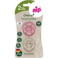NIP Cherry Nature Red/Brown, 6m+, 2pcs - Baby Pacifier