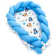 T-TOMI knitted nest 2in1, Blue Bears - Baby Nest