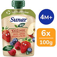 Sunar BIO Apple, Strawberry, Blueberry & Raspberry 6×100g - Meal Pocket