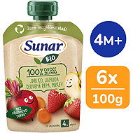Sunar BIO Apple, Strawberry & Beetroot 6×100g - Meal Pocket