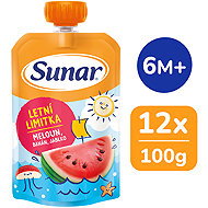 Sunar Jablko, banán, vodní meloun 12× 100 g - Meal Pocket