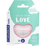 CURAPROX Baby, Size 0 Soother from Birth, Pink - Baby Pacifier